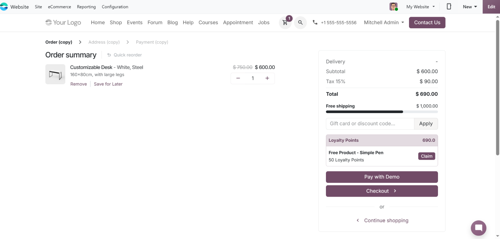 Checkout & Loyalty Rewards